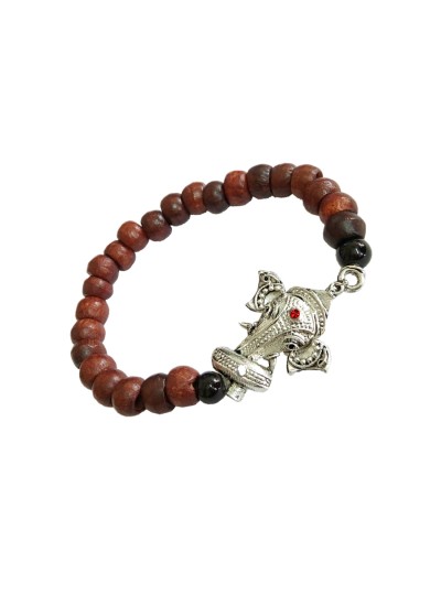 Stylish Ganesha Wood Bracelet 